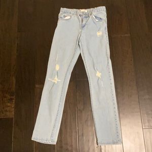 blue girlfriend jeans